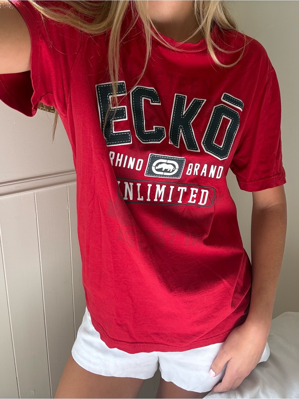 vintage 90s y2k Ecko Unlimited Red Logo Short Sleeve Tee